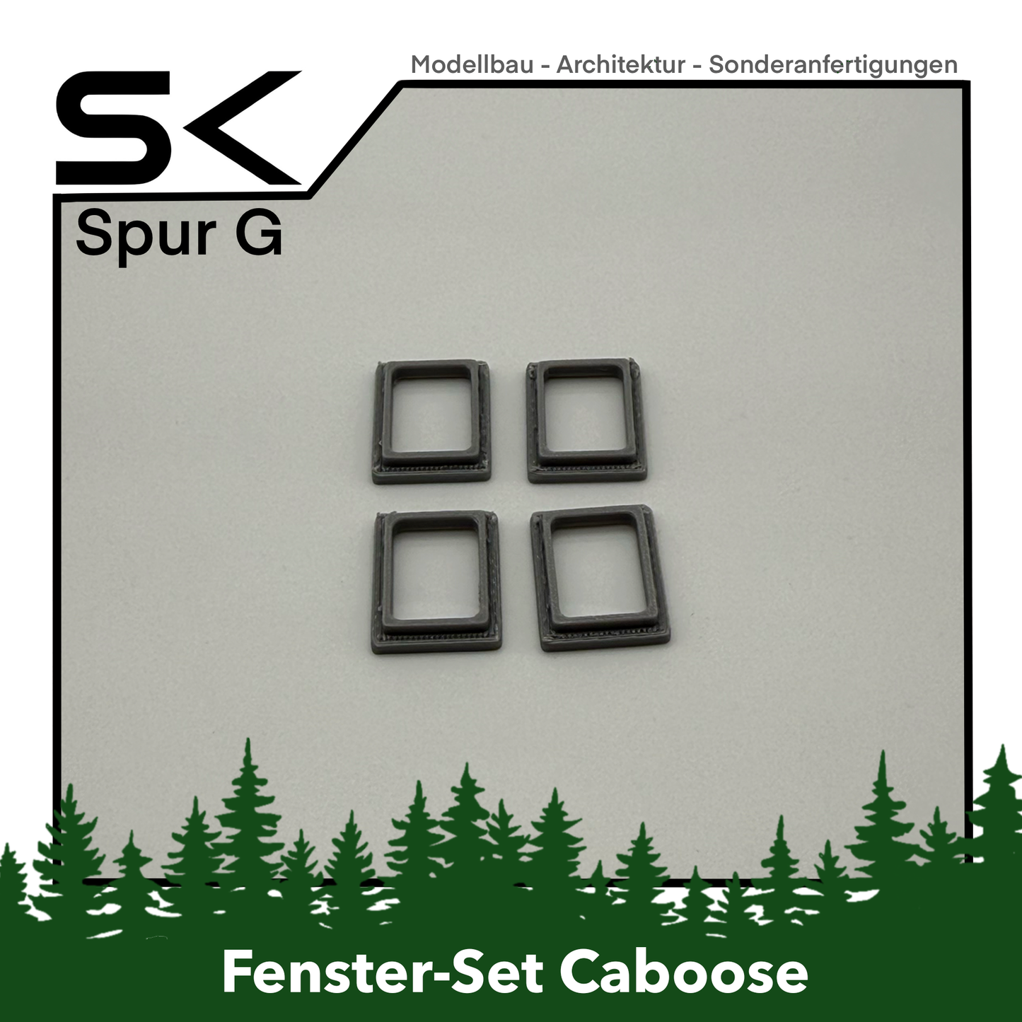 Umbau-Set Caboose klickbare Fenster 10 Stück | passend Spur G sk-prints