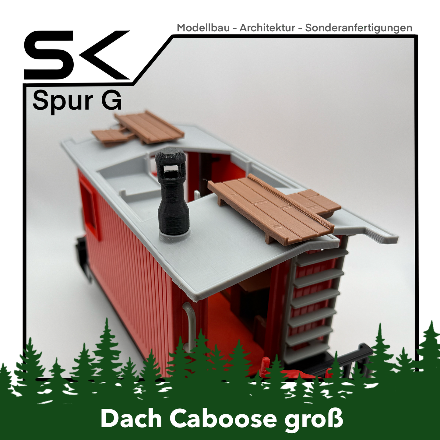 Dach Caboose groß | kompatibel mit Spur G Ersatzteil