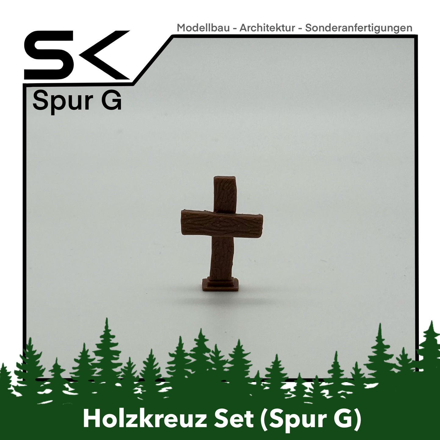 Holzkreuz Set Dekoration | kompatibel mit Spur G Ersatzteil