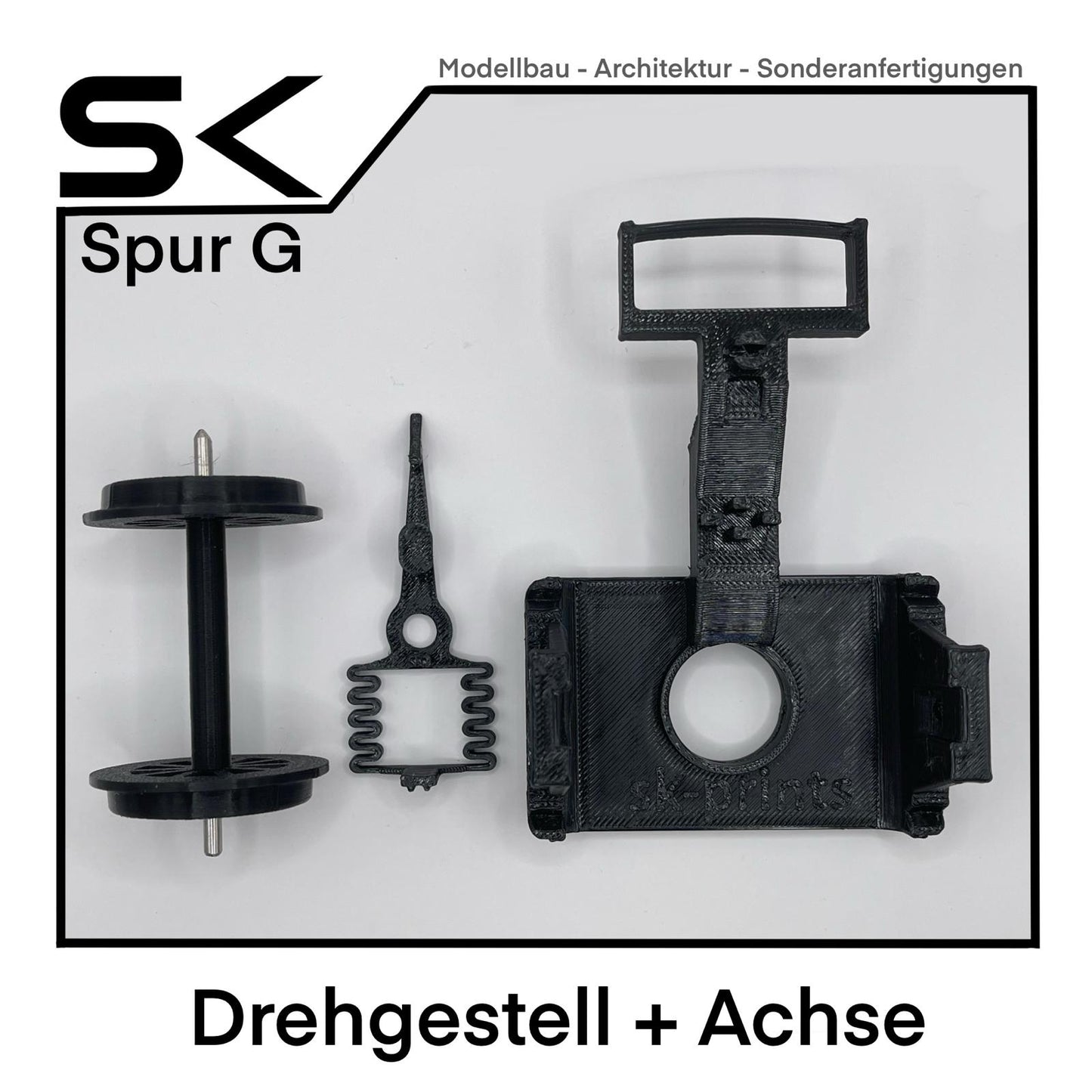 Drehgestell + Achse | kompatibel mit Spur G Ersatzteil