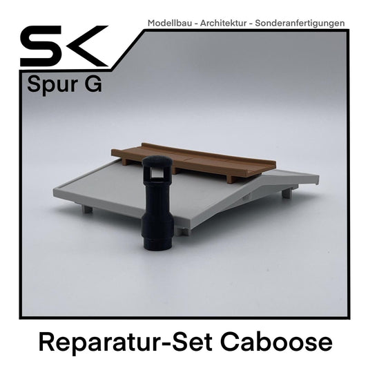 Reparatur-Set Caboose (Dach + Schornstein) | kompatibel mit Spur G Ersatzteil