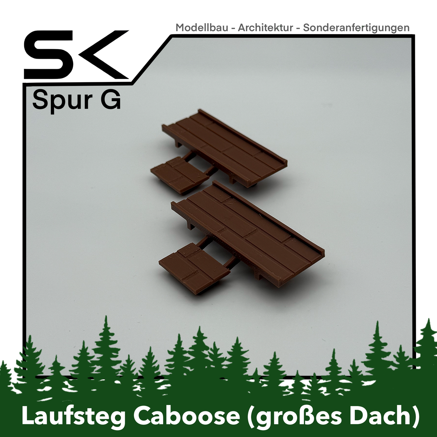 Laufsteg Caboose mit Stufe | kompatibel mit Spur G Ersatzteil
