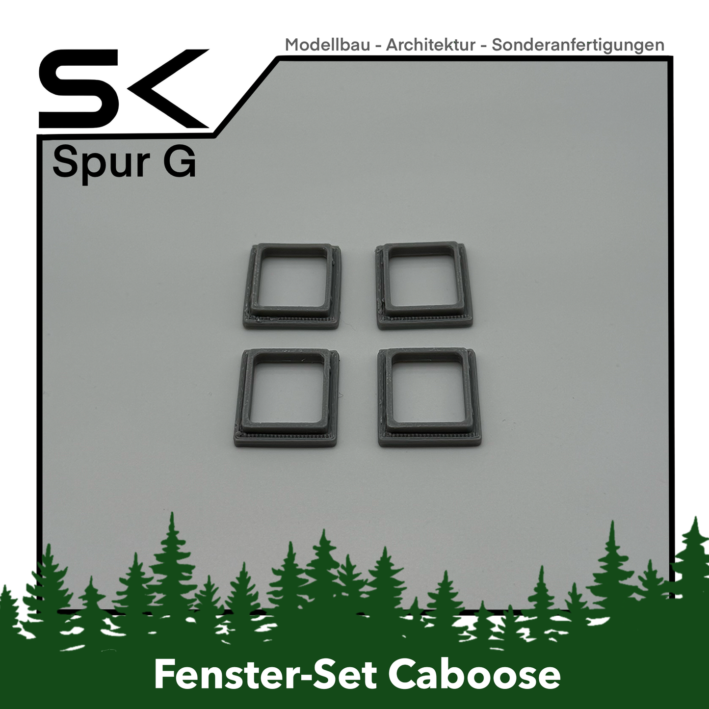 Umbau-Set Caboose klickbare Fenster 10 Stück | passend Spur G sk-prints