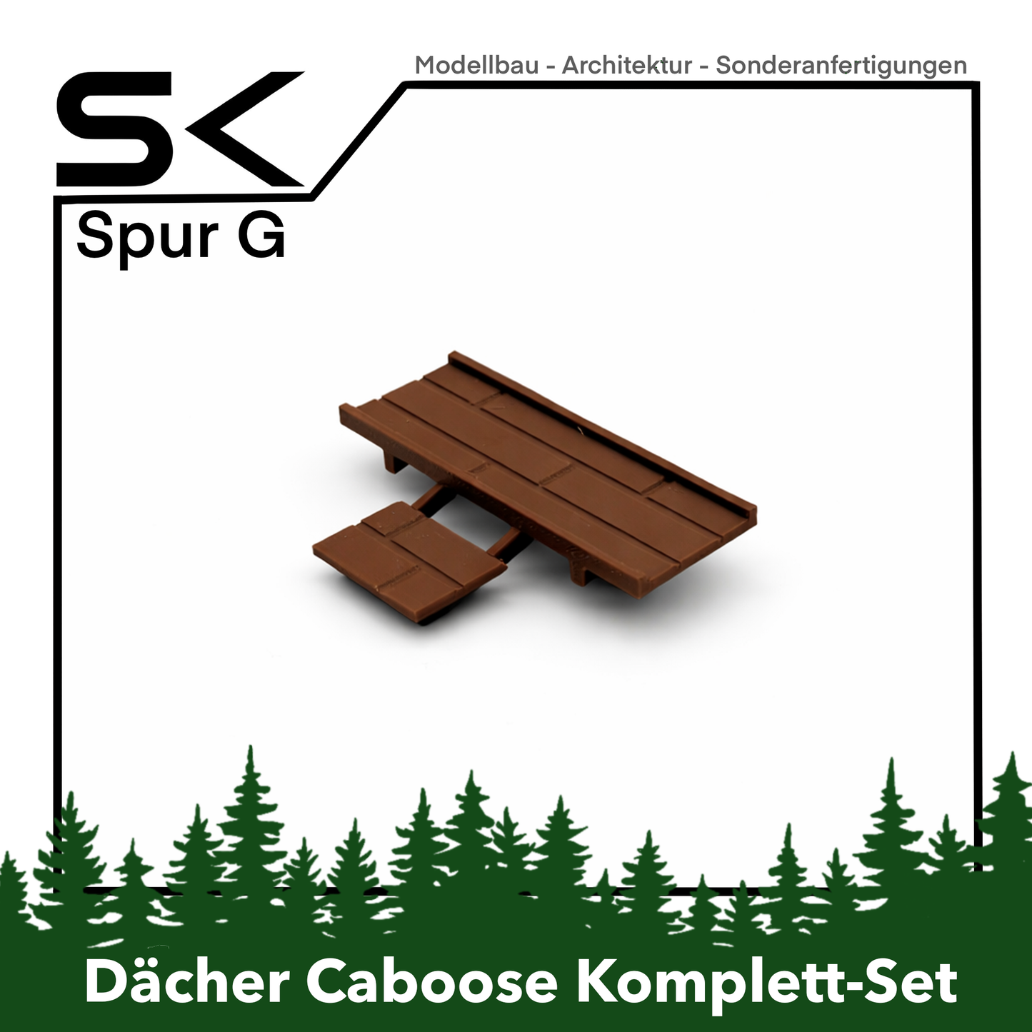 Dächer-Set Caboose (konfigurierbar) | kompatibel mit Spur G Ersatzteil
