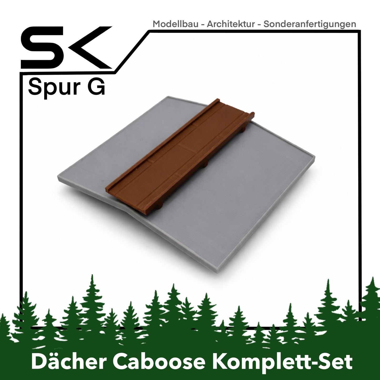 Dächer-Set Caboose (konfigurierbar) | kompatibel mit Spur G Ersatzteil