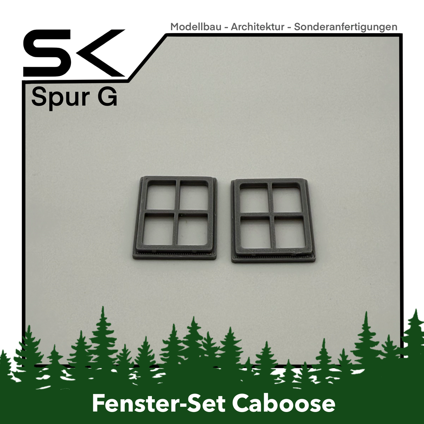 Umbau-Set Caboose klickbare Fenster 10 Stück | passend Spur G sk-prints