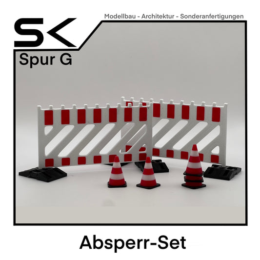 Absperrung Set (Wanrschranken + Pylonen) | Spur G (1:22.5)