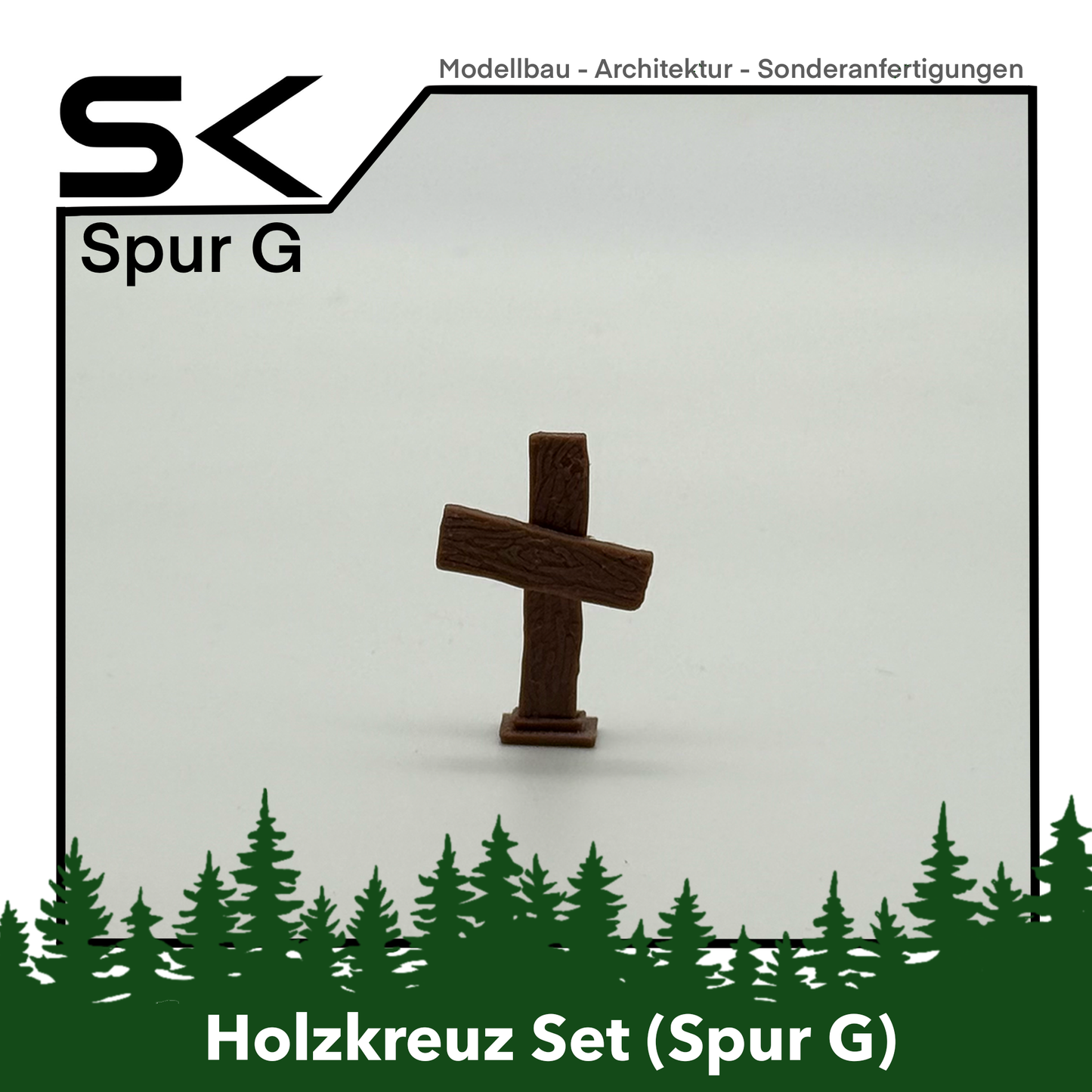 Holzkreuz Set Dekoration | kompatibel mit Spur G Ersatzteil