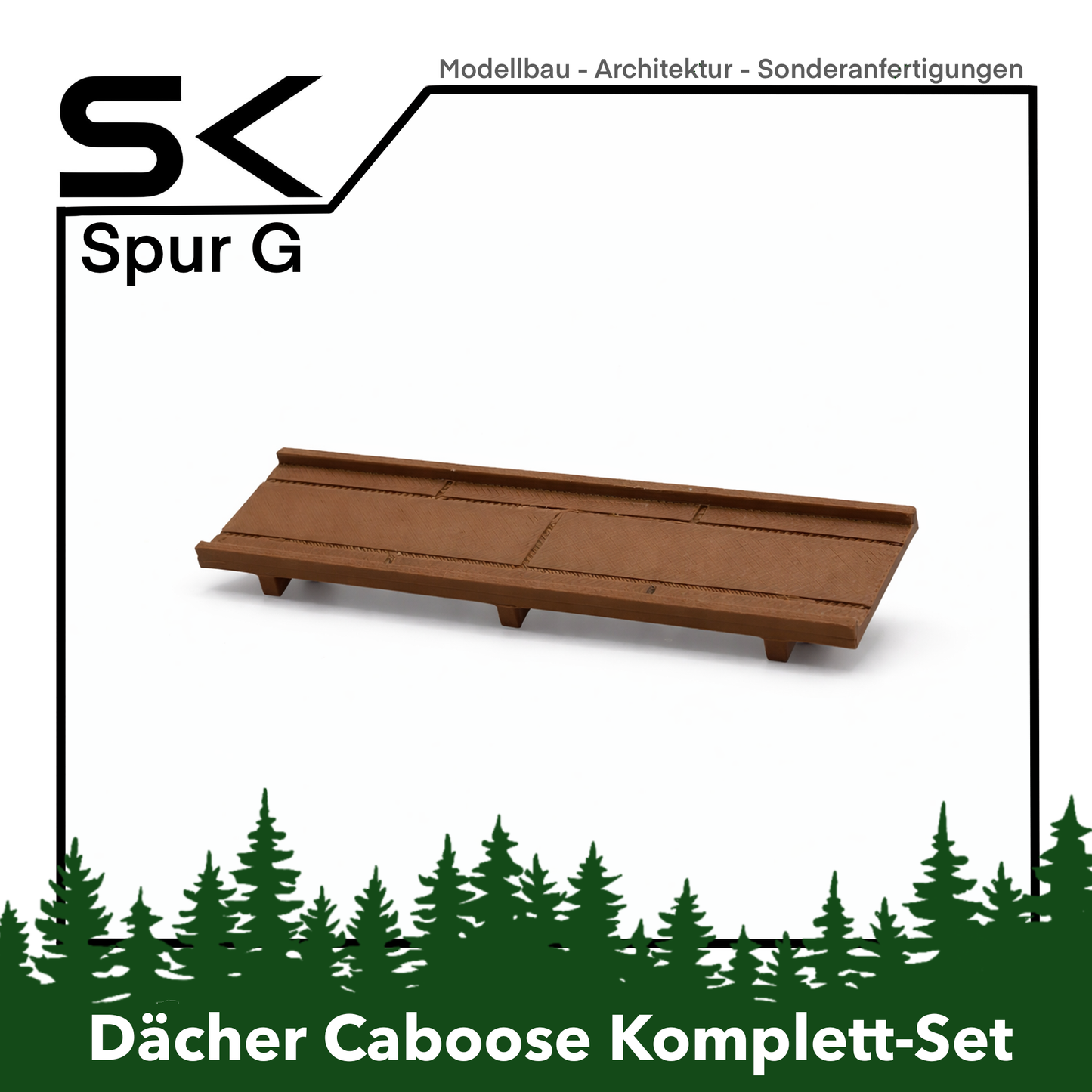 Dächer-Set Caboose (konfigurierbar) | kompatibel mit Spur G Ersatzteil