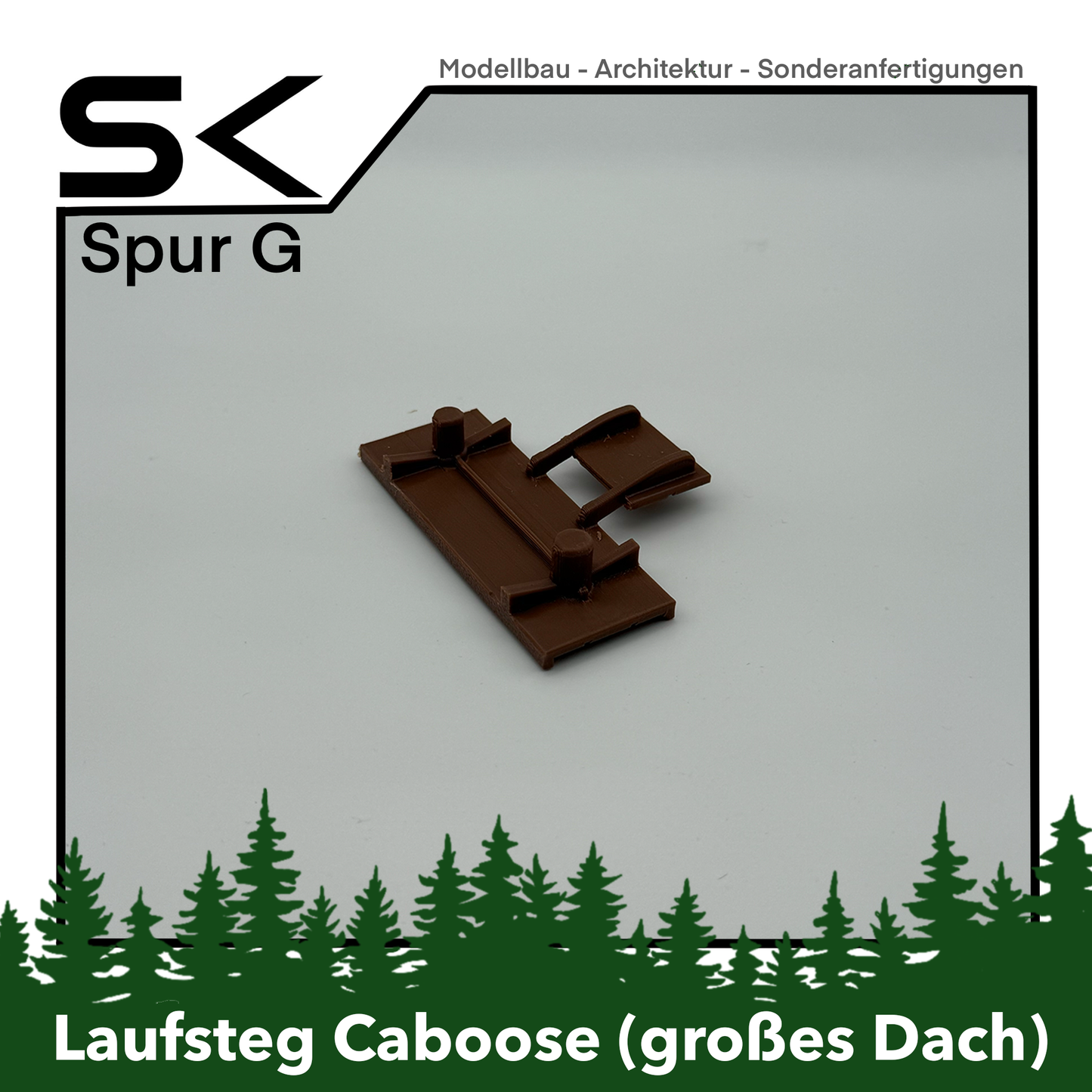 Laufsteg Caboose mit Stufe | kompatibel mit Spur G Ersatzteil