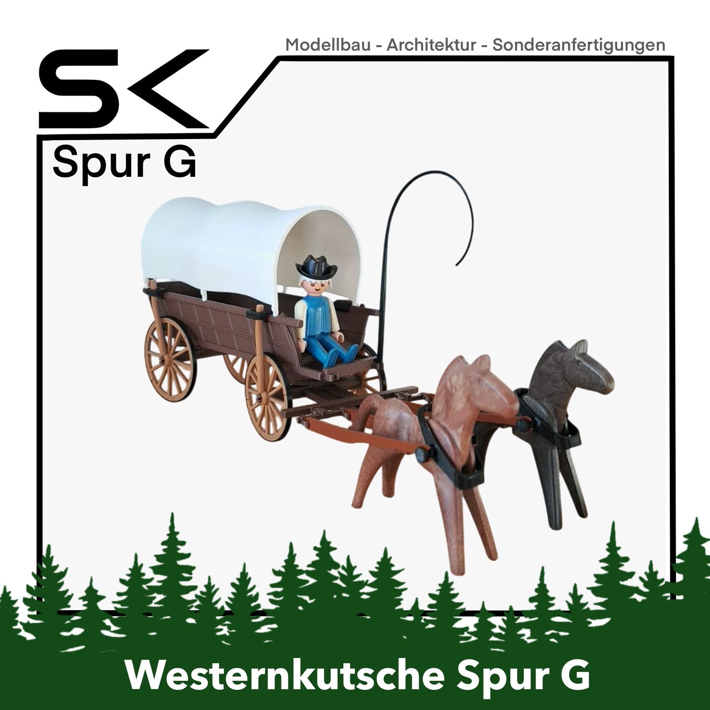 Western Kutsche Planwagen Spur G Playmobil