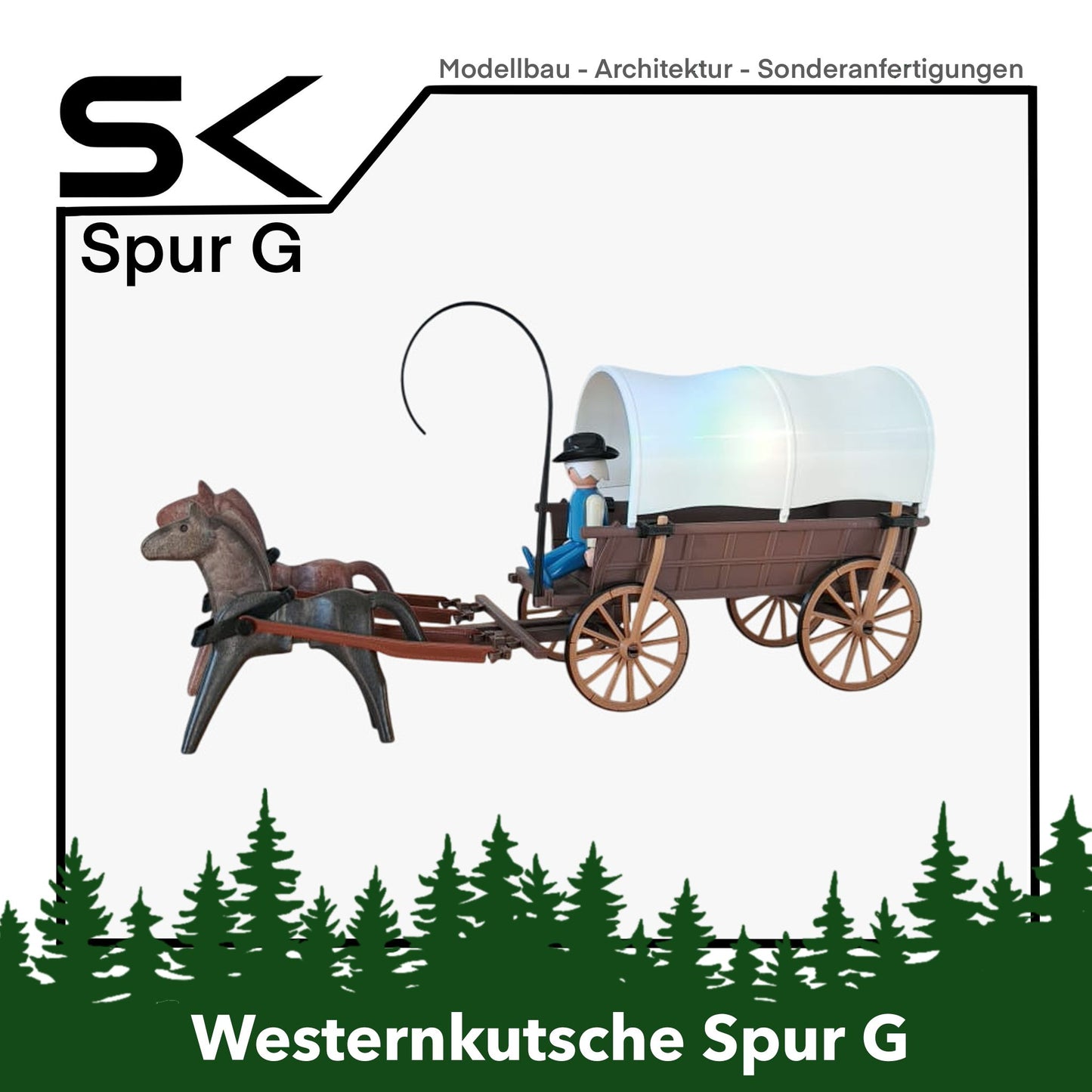 Western Kutsche Planwagen Spur G Playmobil