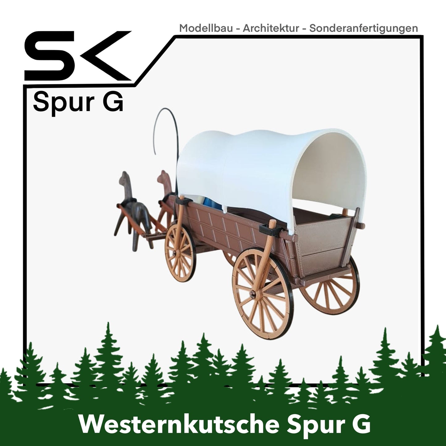 Western Kutsche Planwagen Spur G Playmobil