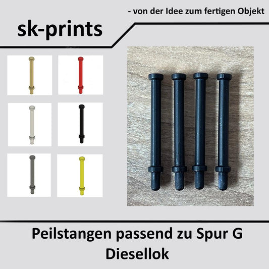Peilstange Set (4 Stück) | kompatibel mit Spur G Ersatzteil