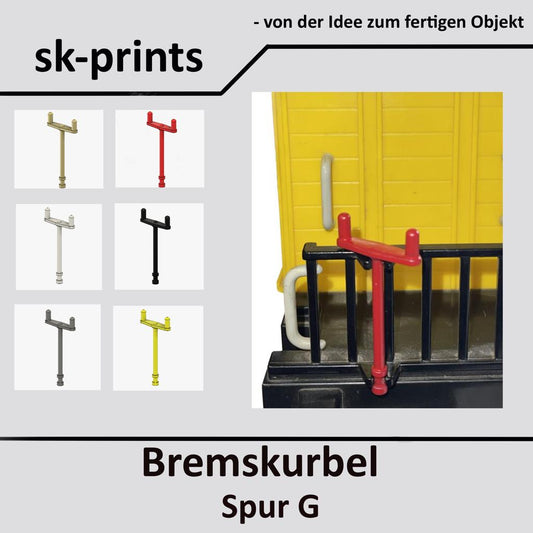 Bremskurbel / Waggonbremse / Bremser | kompatibel mit Spur G Ersatzteil