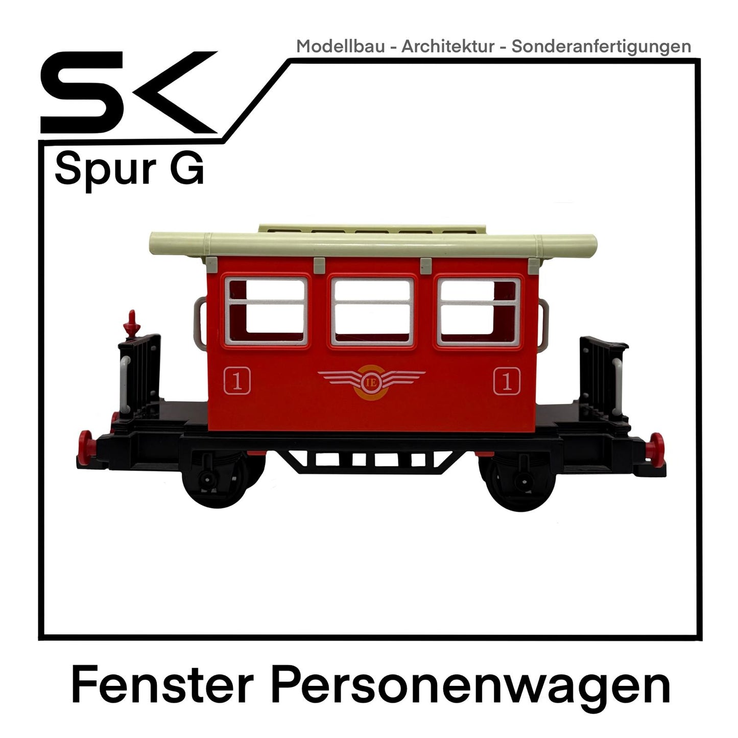 Umbau-Set Personenwagen klickbare Fenster 6 Stück | passend Spur G sk-prints