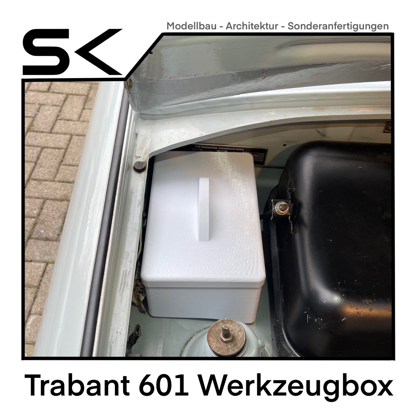 TrabiBox - Werkzeugbox für den Trabant 601 Motorraum