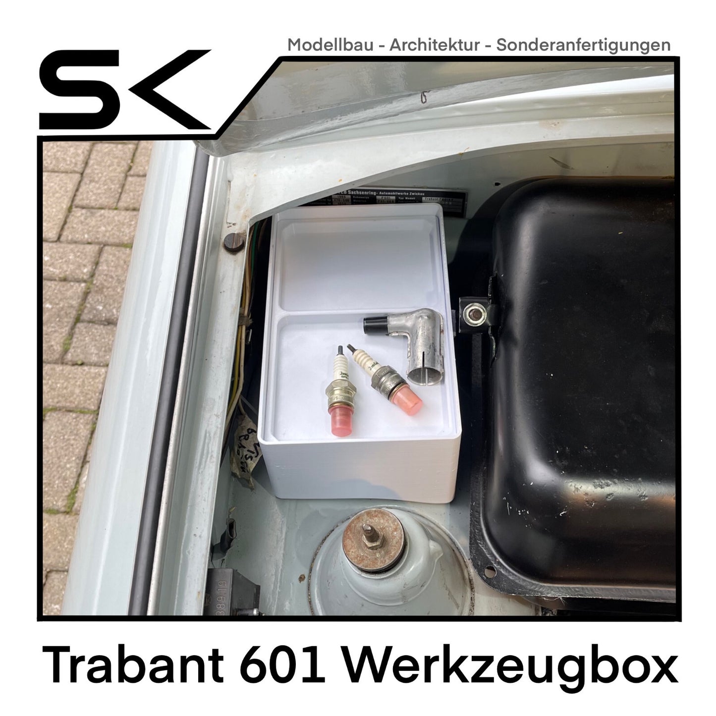TrabiBox - Werkzeugbox für den Trabant 601 Motorraum
